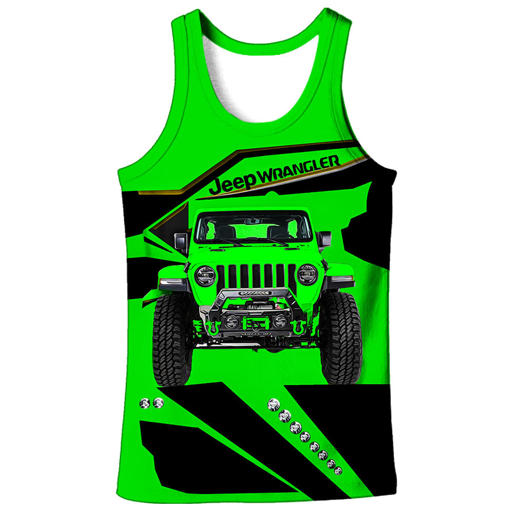 Green Jeep Wrangler - Tank top