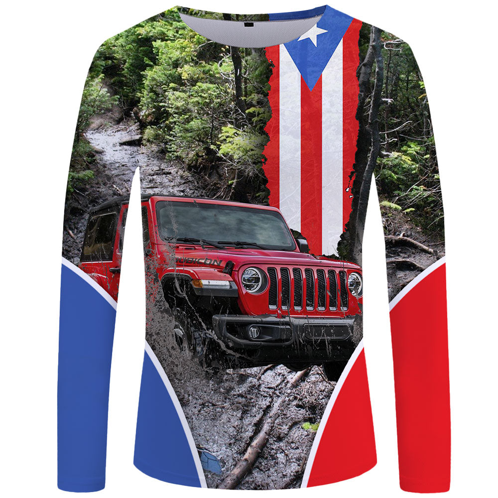 Off Road Jeep trails Puerto Rico - UPF 50+ Long Sleeve Shirt