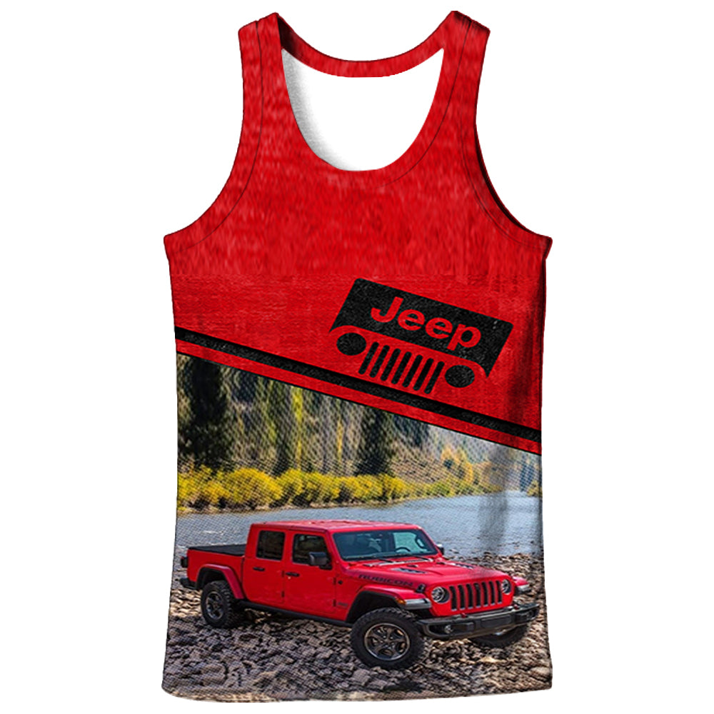 Off Road Jeep Gladiator - Red Tank top