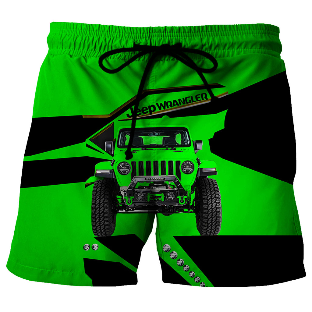Green Jeep Wrangler - Short