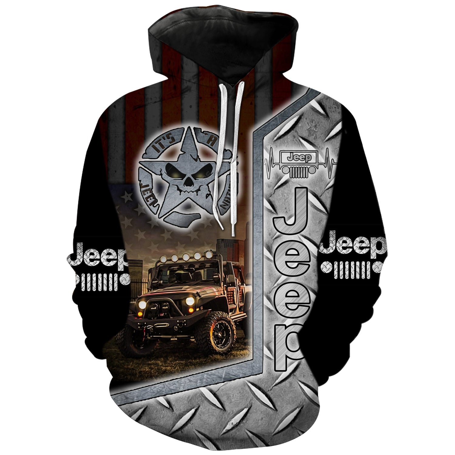 US Metallic Jeep Rider - Hoodie