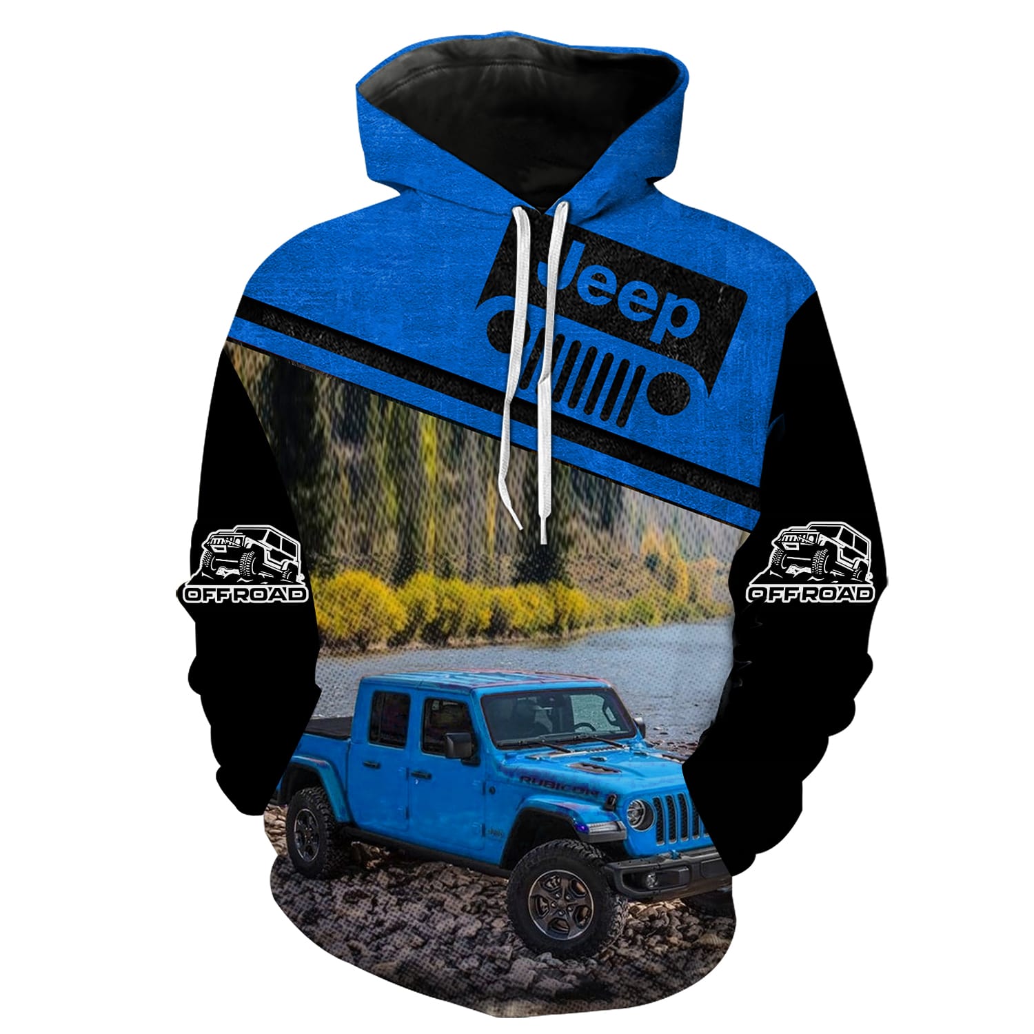 Off Road Jeep Gladiator - Hydro Blue Pearl Hoodie