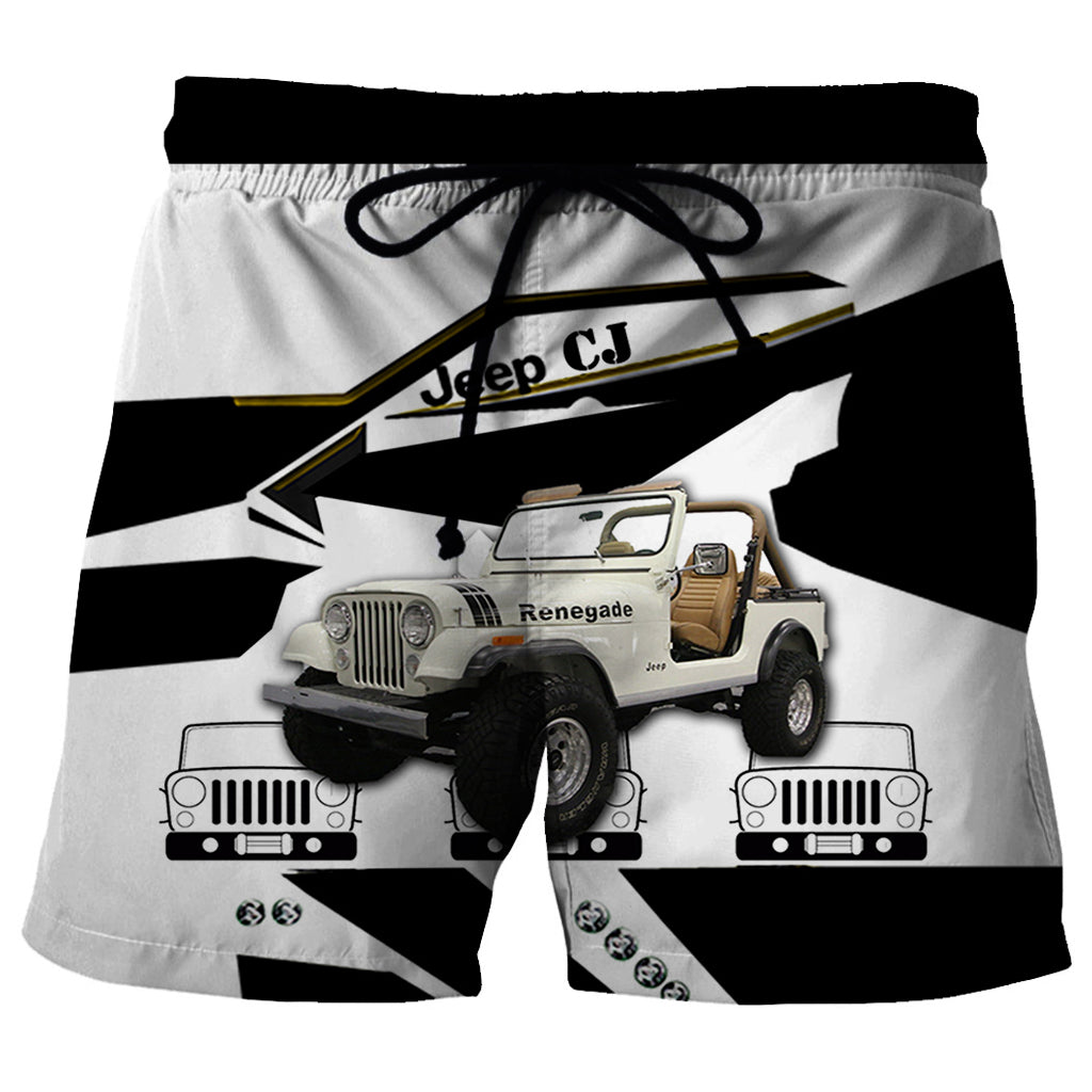 White Jeep CJ - Short
