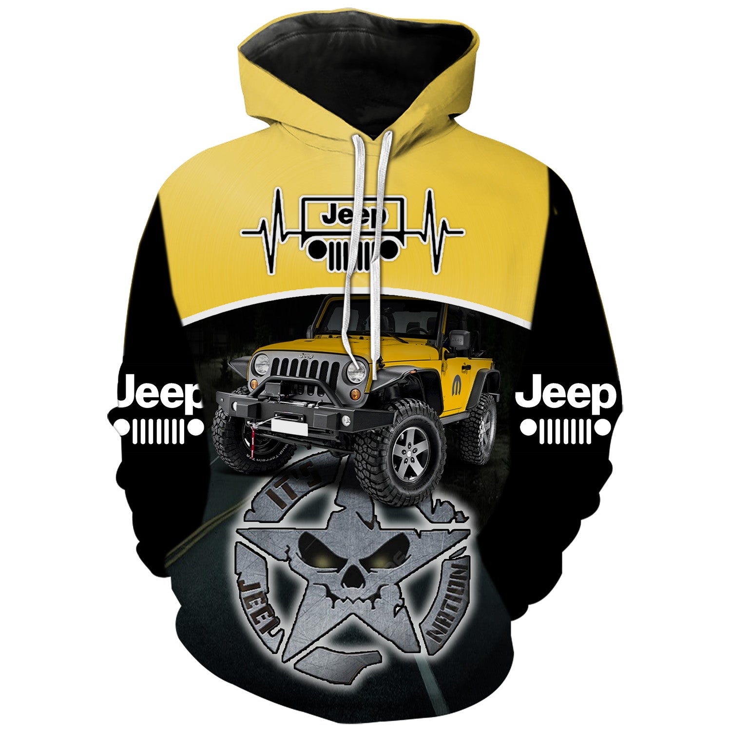 Jeep Nation Special | Yellow Jeep Wrangler Hoodie | Jeep N Driver