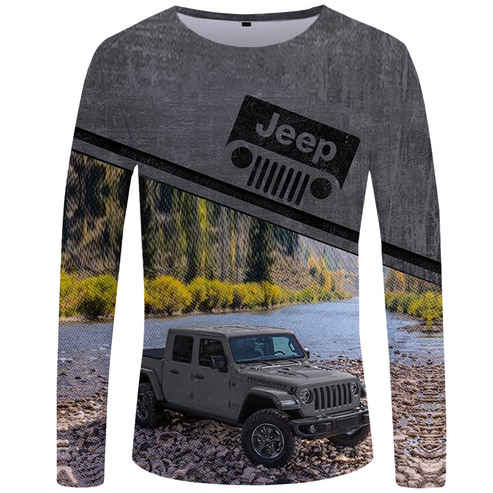 Off Road Jeep Gladiator - Stingray Grey UPF 50+ Long Sleeve Shirt
