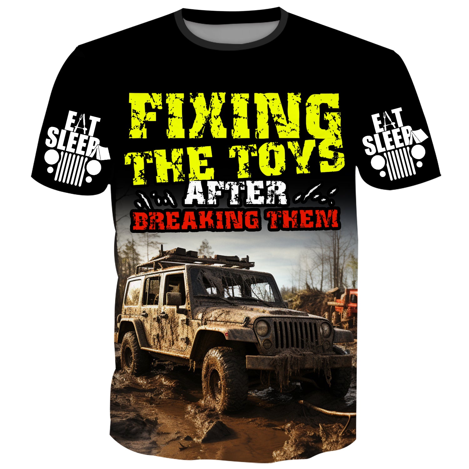 Fixing the Toys after Breaking them - Jeep T-Shirt