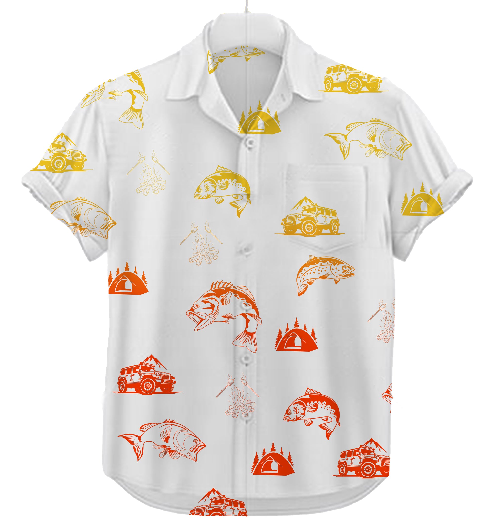 Jeep, Fishing, Camping - Hawaiian Shirt