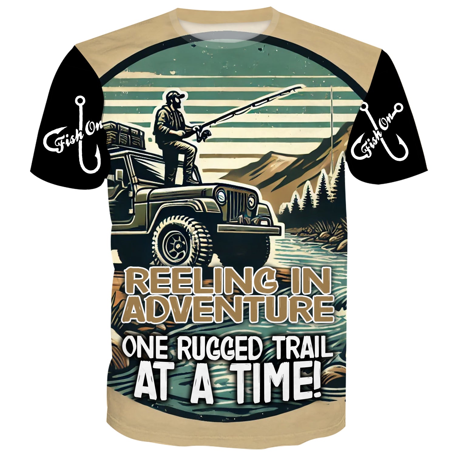 Reeling in Adventure one rugged Trail at a time - T-Shirt