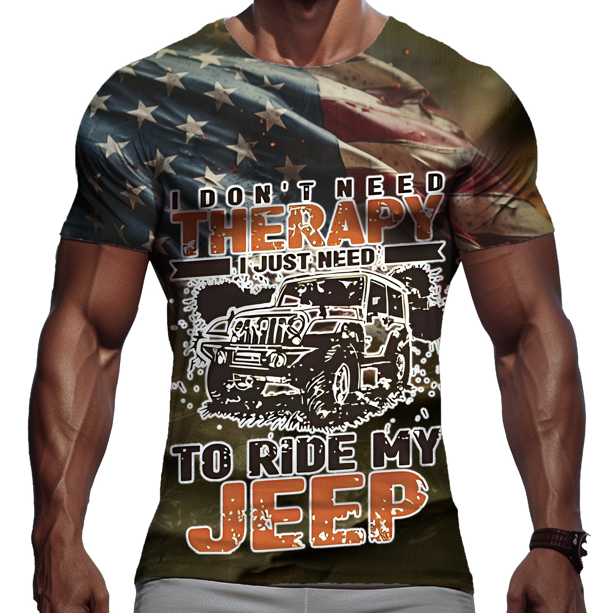 I don't need Therapy I just need to ride my Jeep - T-Shirt
