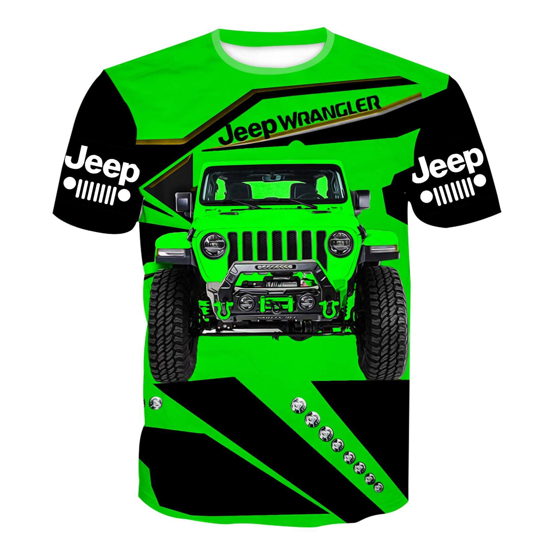 Green Jeep Wrangler - T-Shirt