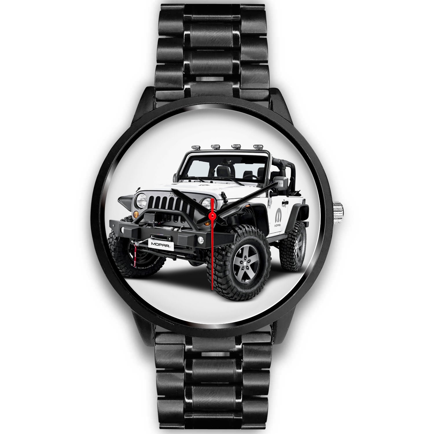 Off-Road King White Jeep Wrangler Watch