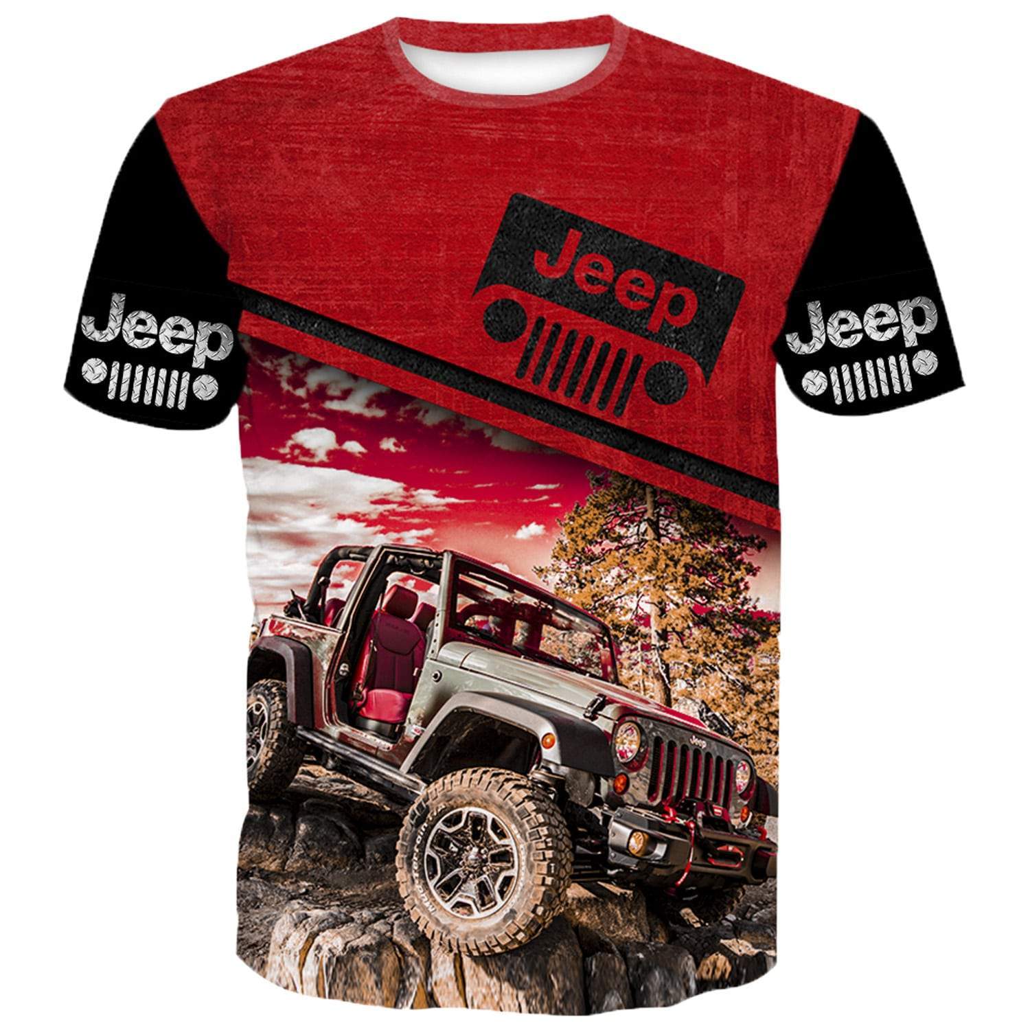 Off Road Jeep Shirt - Red