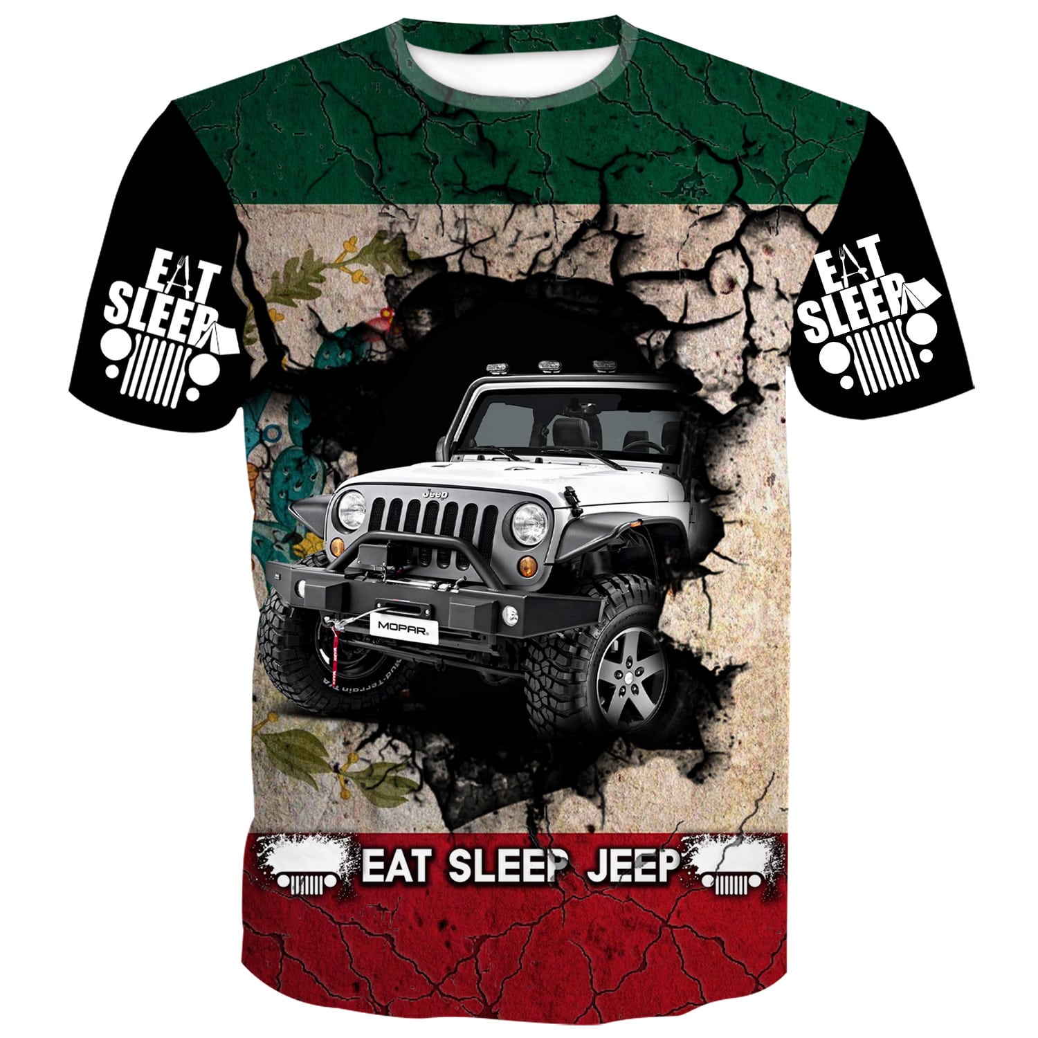 Eat Sleep Jeep Flag - Mexico