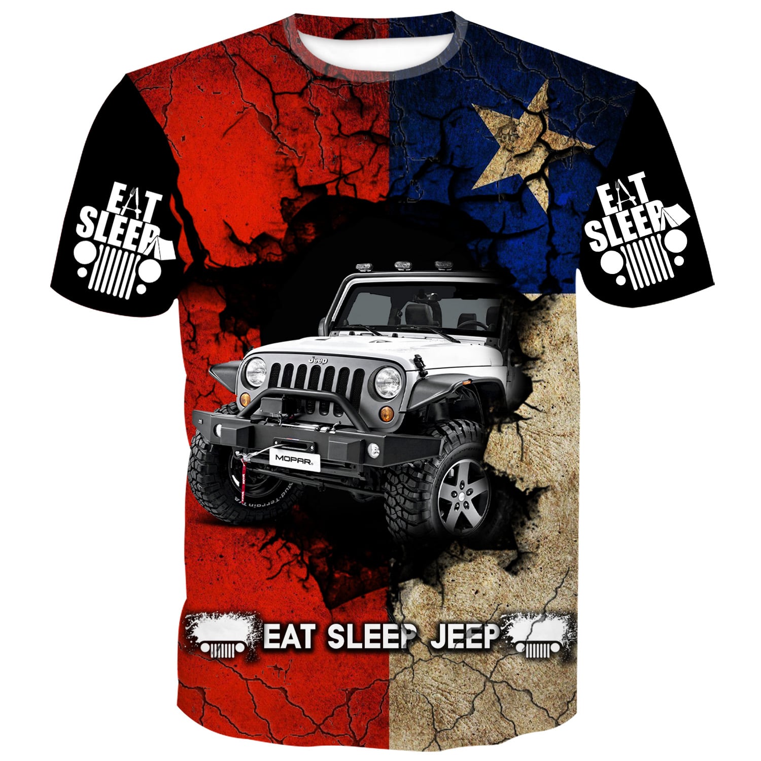 Eat Sleep Jeep Flag - Chile