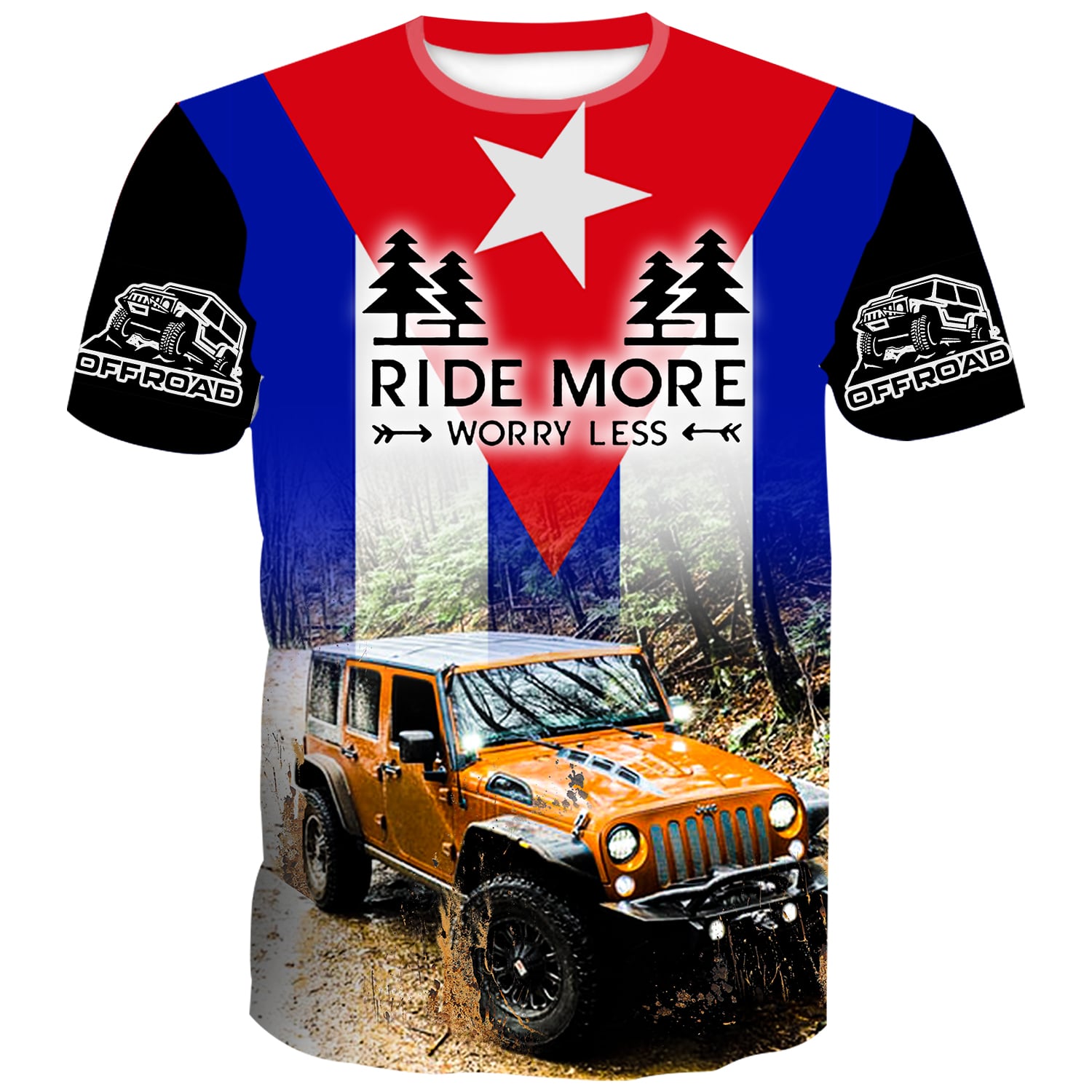 Ride more worry less - Cuban Flag