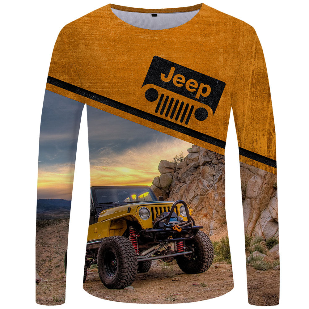 Off Road Jeep TJ - Orange UPF 50+ Long Sleeve Shirt