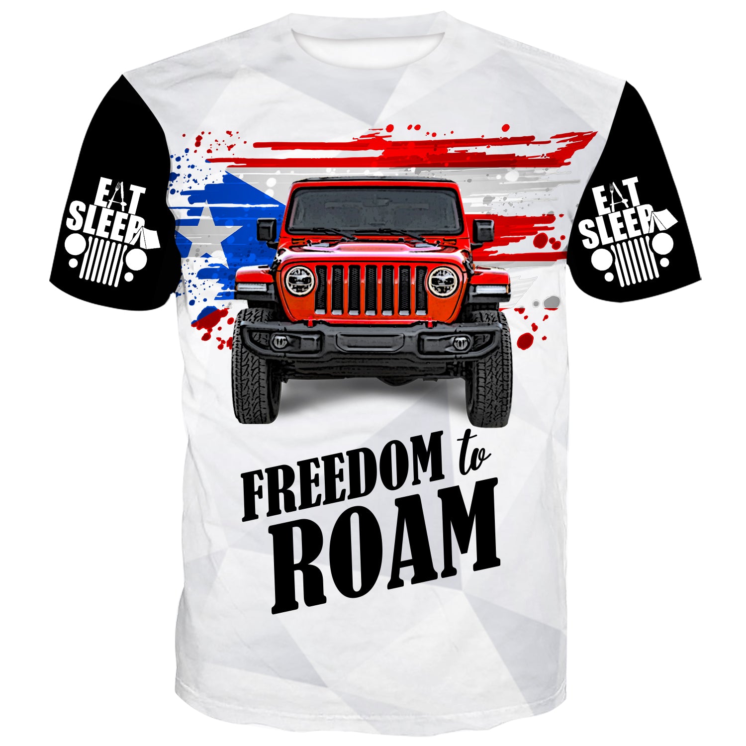 Freedom To Roam - Puerto Rico Flag Multicolor T-Shirt