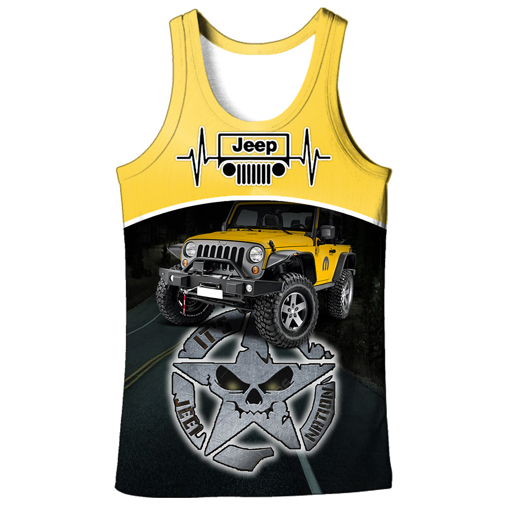 Jeep Nation Special | Yellow Jeep Wrangler Tank Top | Jeep N Driver