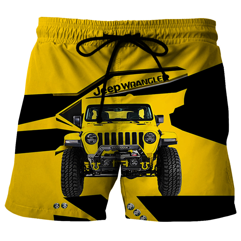 Yellow Jeep Wrangler - Short