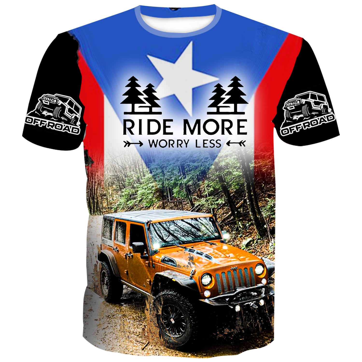 Ride more worry less - Puerto Rican Flag