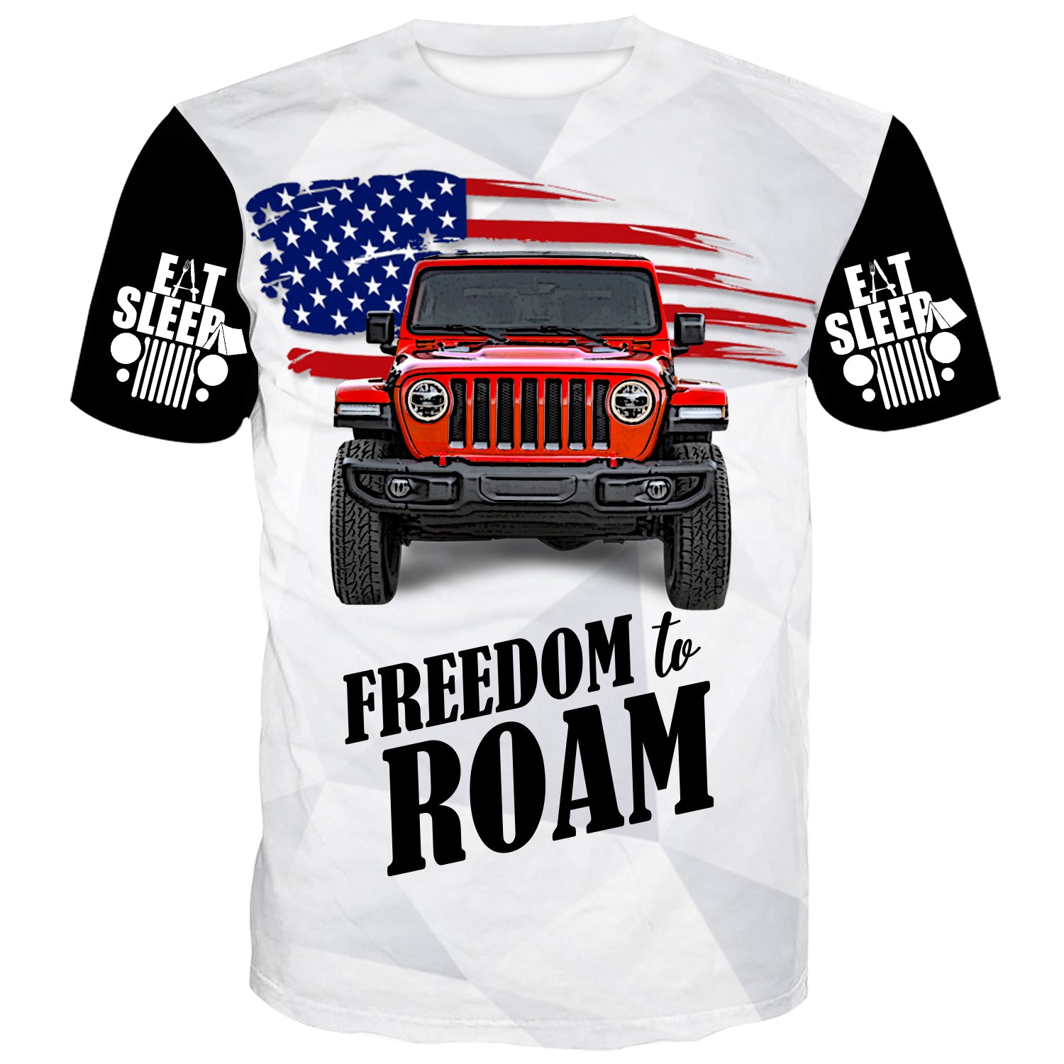 Freedom To Roam - USA Flag Multicolor T-Shirt