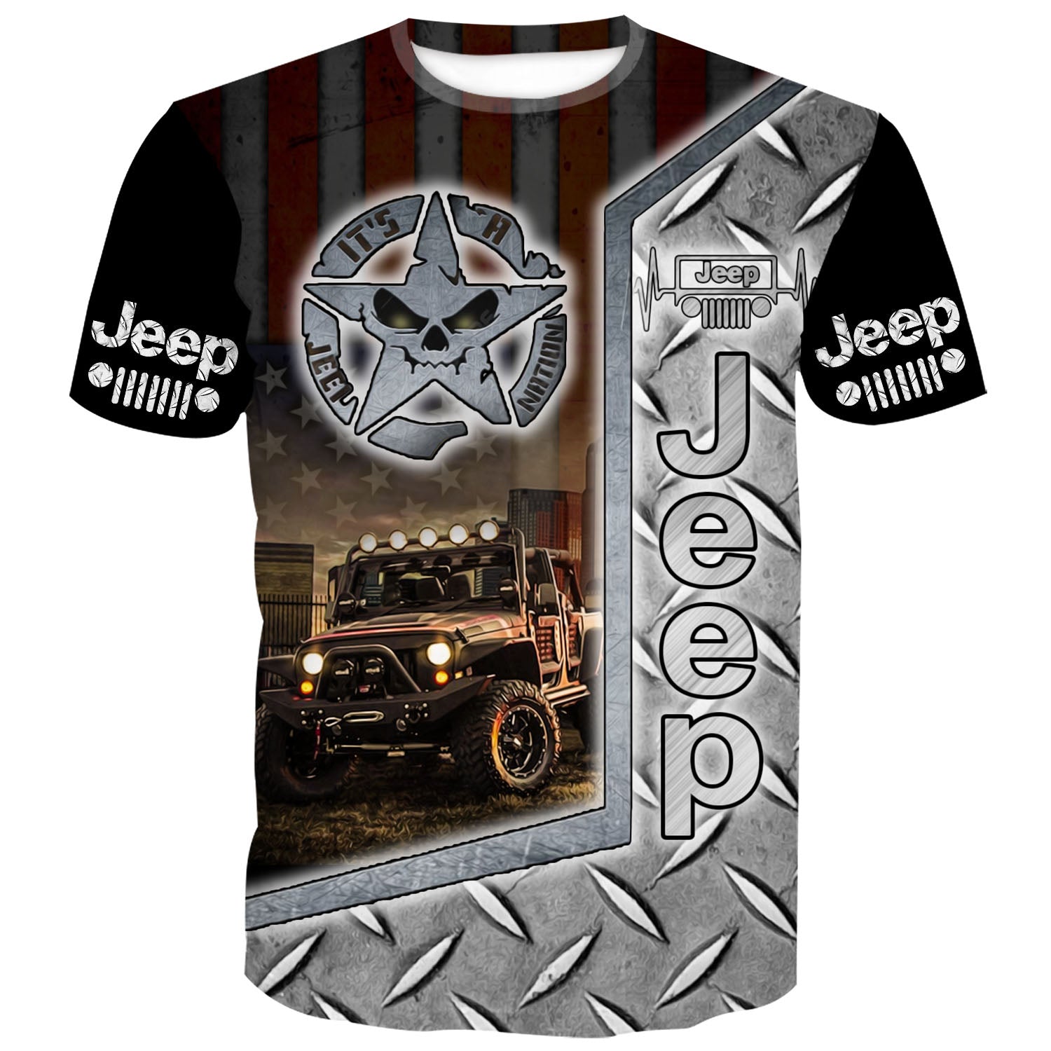 US Metallic Jeep Rider - T-Shirt