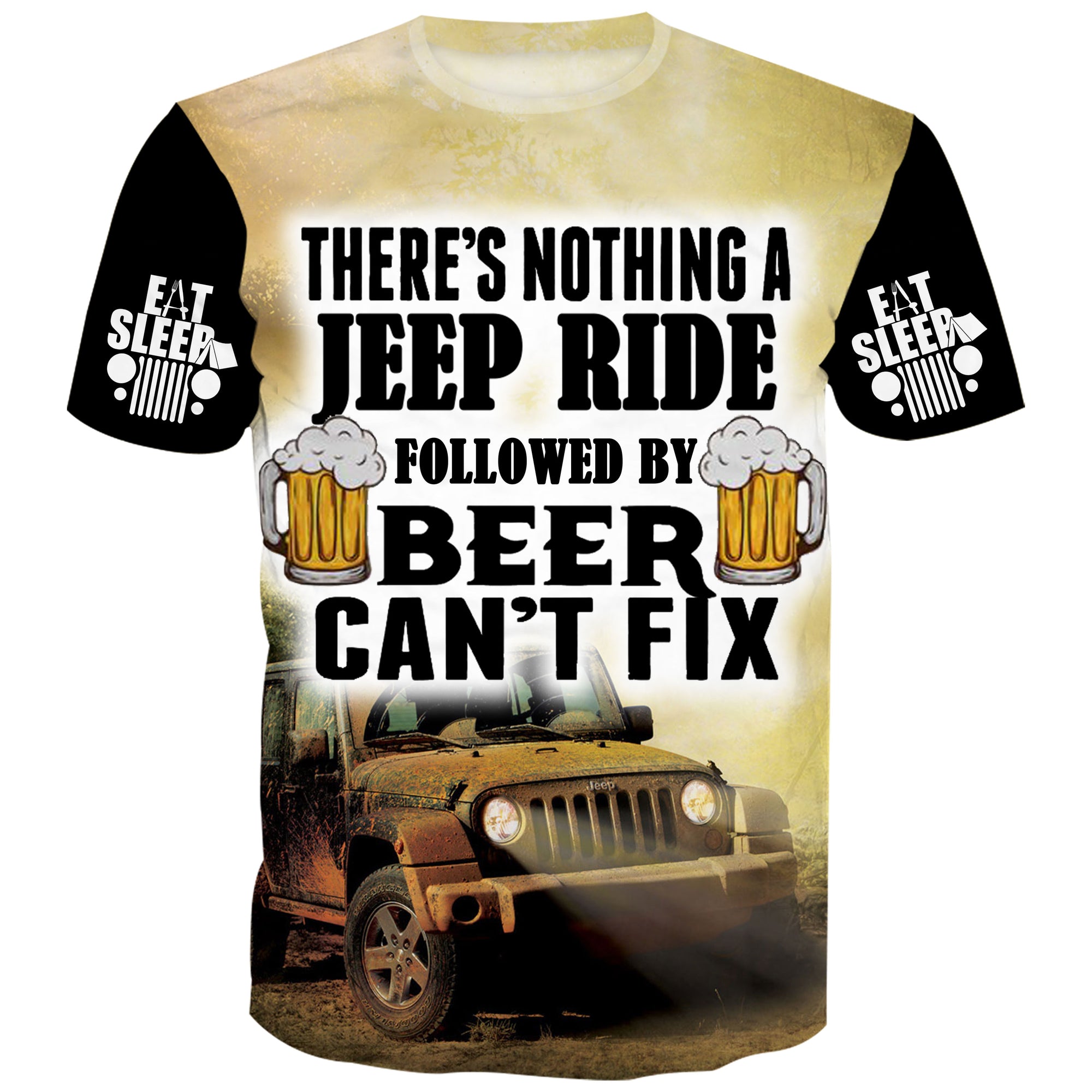 There's nothing Jeep ride followed by Beer can't Fix - T-Shirt