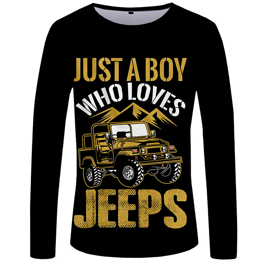 Boy who loves Jeep - UPF 50+ Long Sleeve Shirt
