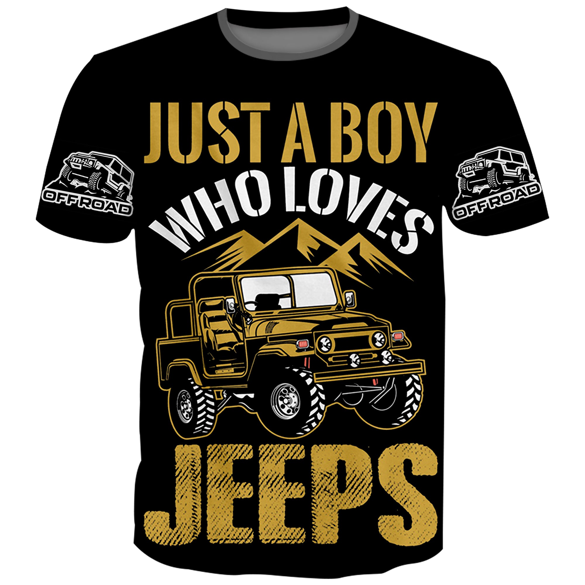 Boy who loves Jeep - T-Shirt