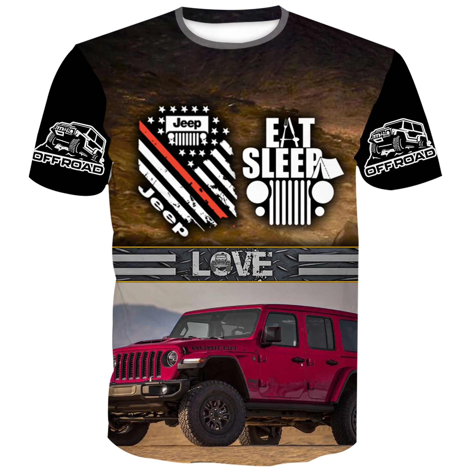 Eat Sleep Jeep - Pink Rubicon