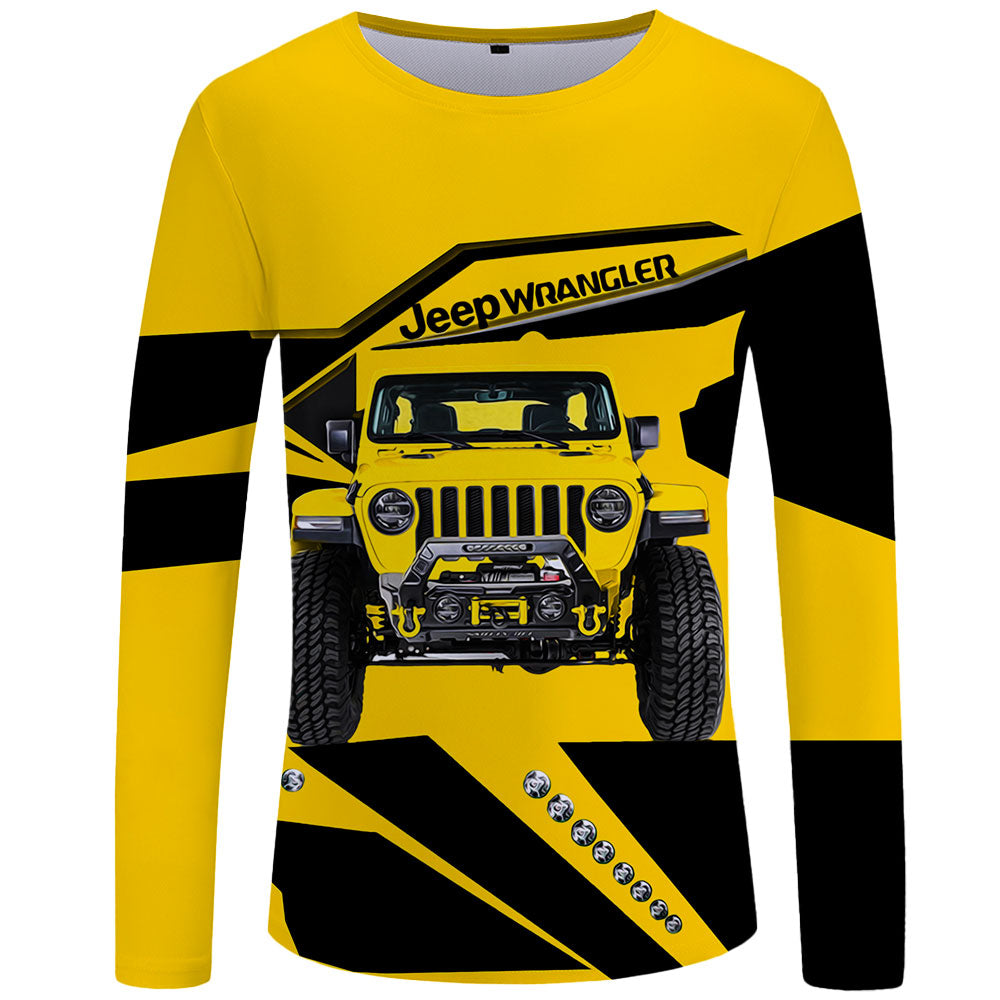 Yellow Jeep Wrangler - UPF 50+ Long Sleeve Shirt