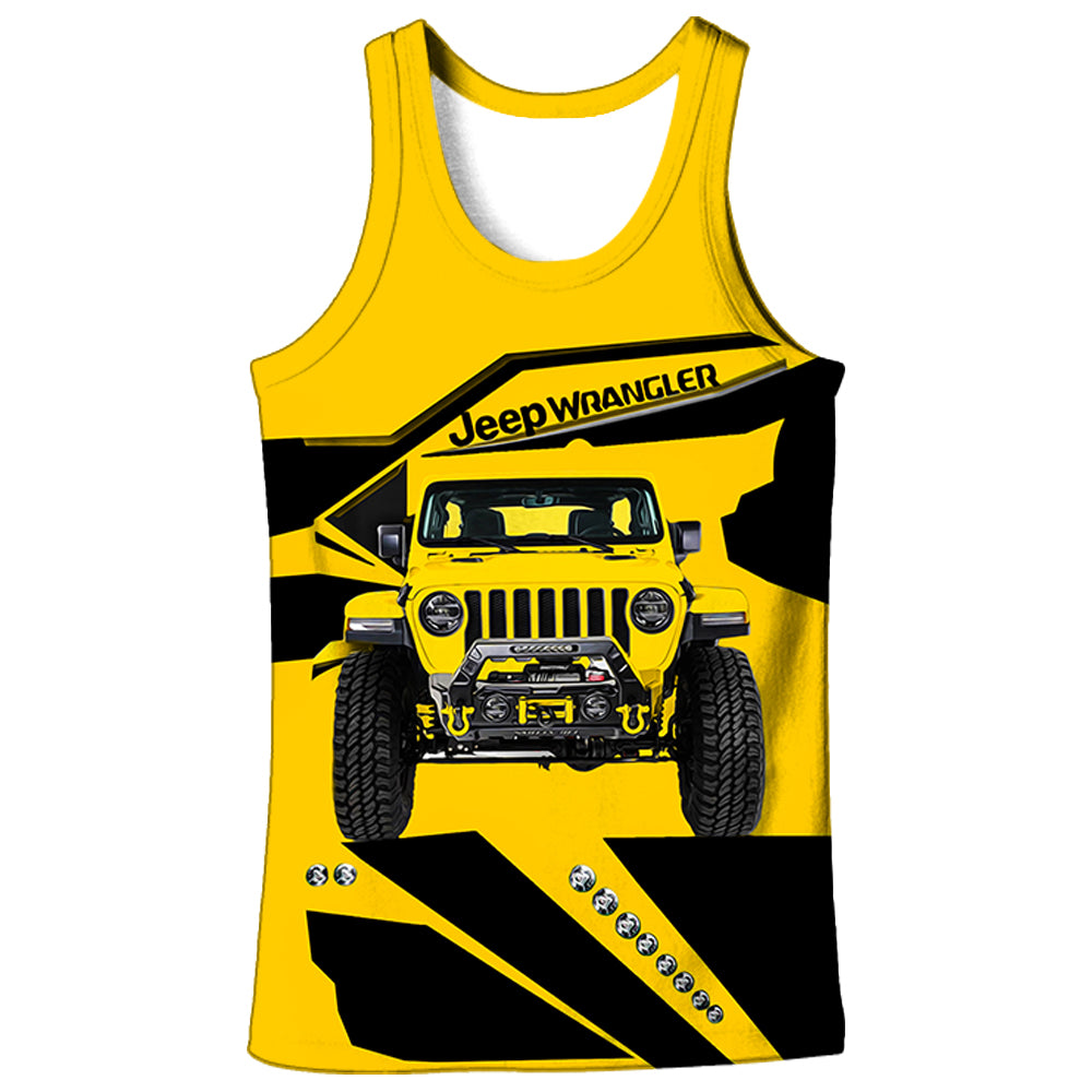 Yellow Jeep Wrangler - Tank top