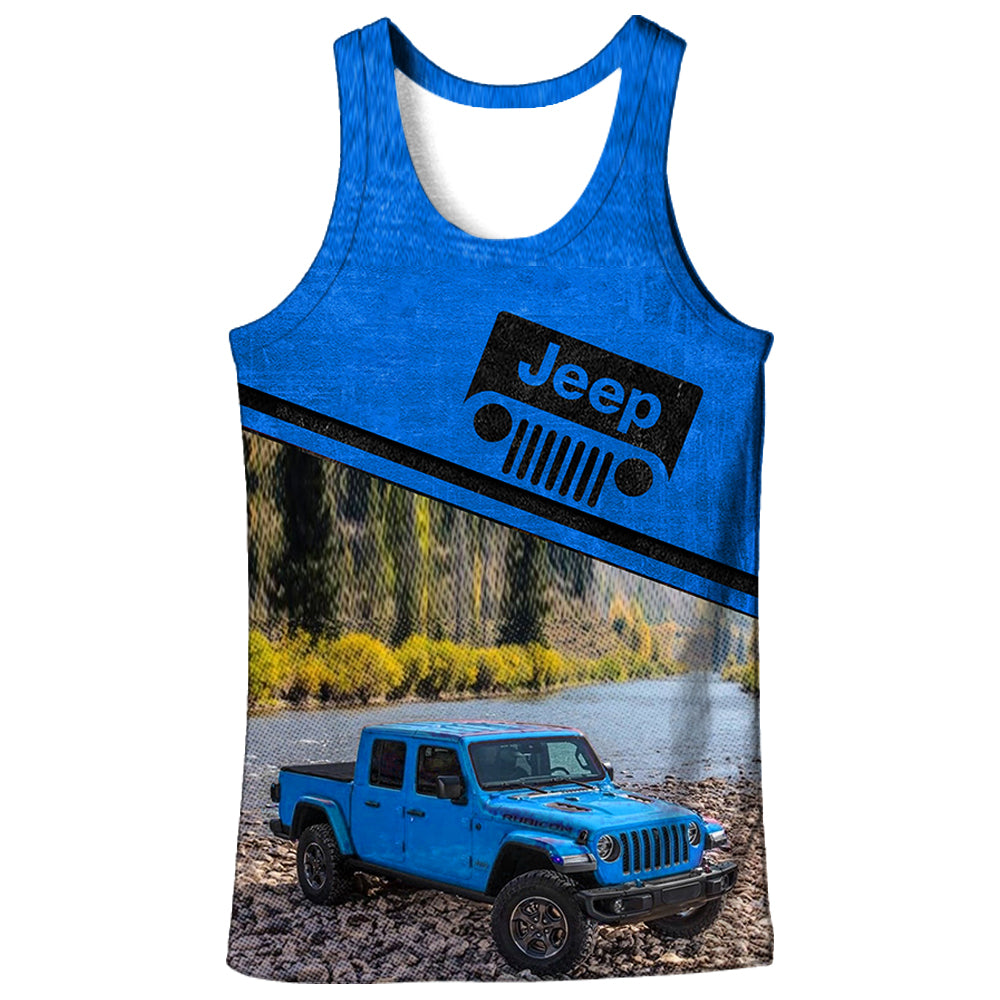 Off Road Jeep Gladiator - Hydro Blue Pearl Tank top