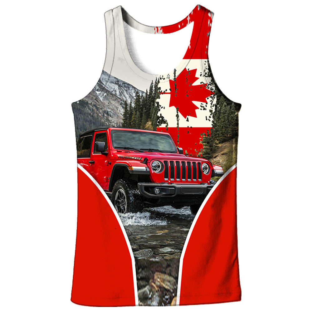 Off Road Jeep Canada Flag - Tank top