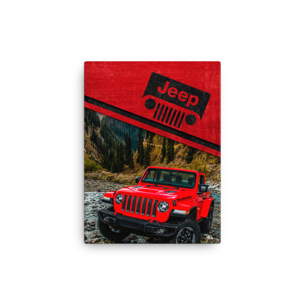 Canvas - Off Road Red Jeep Wranlger