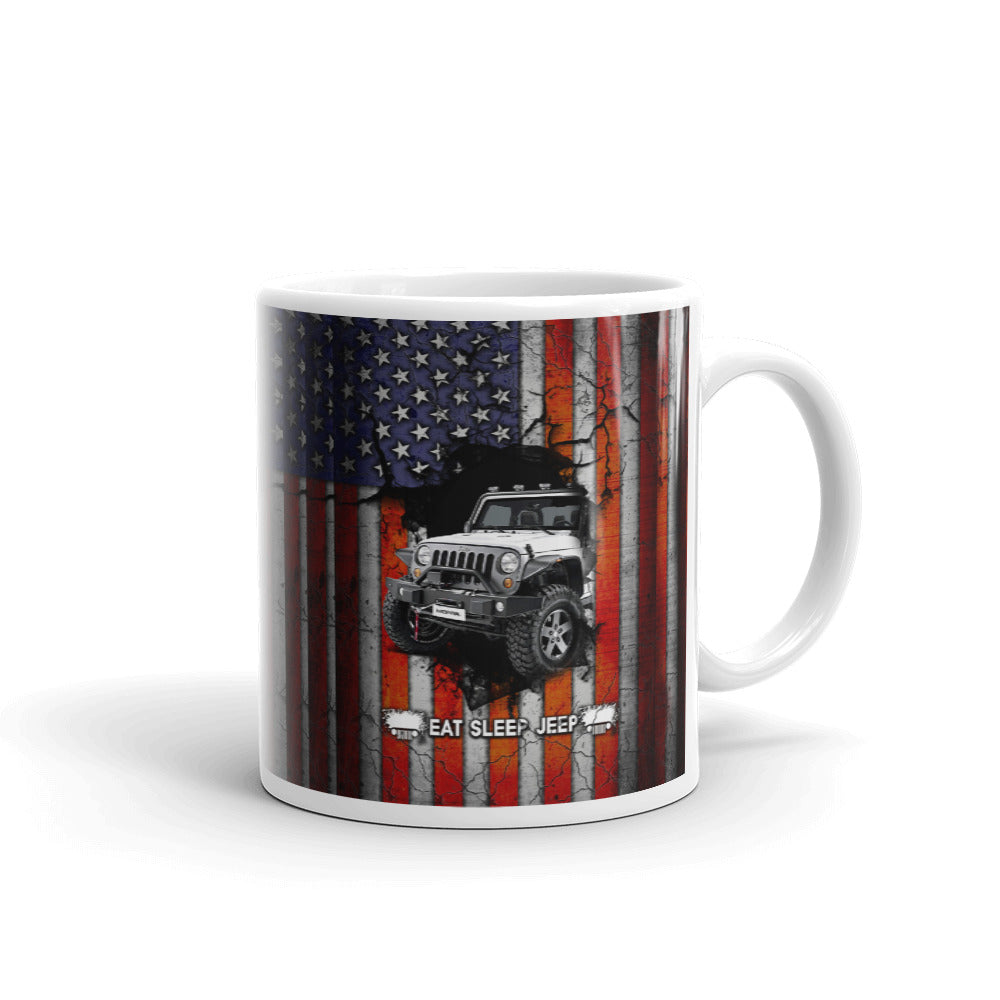 Mug - Eat Sleep Jeep US Flag