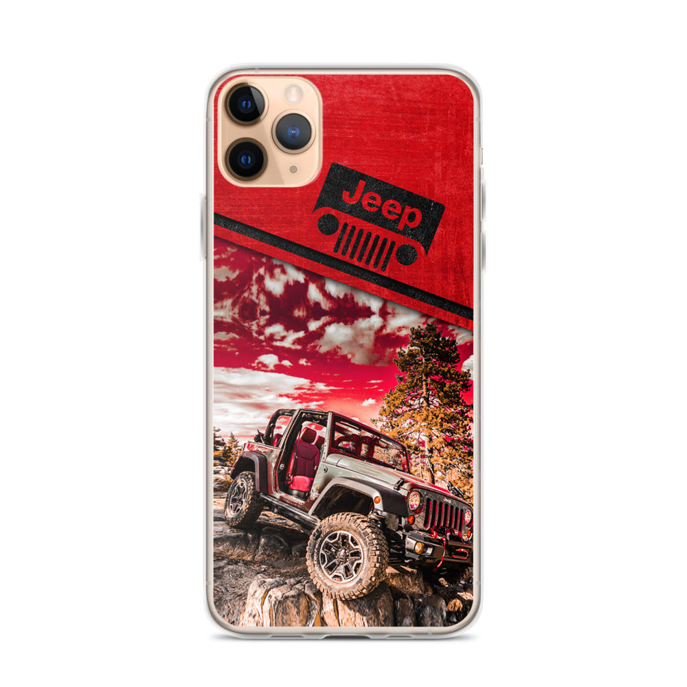 IPhone Cover Case Red Jeep Wrangler